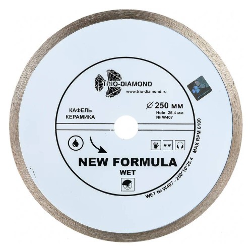 Диск алмазный по керамике Trio-Diamond 250х25.4мм (W407)