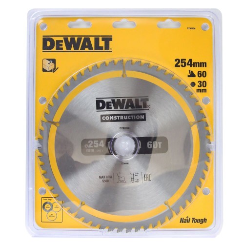 Диск пильный по дереву DeWalt CONSTRUCTION DT90250 254х30мм 60T