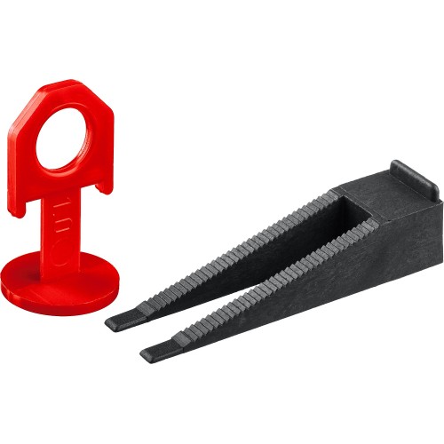 ЗУБР СВП, комплект: 1,0 мм, зажим + клин, 250 + 250 шт, система выравнивания плитки (33851-H250)