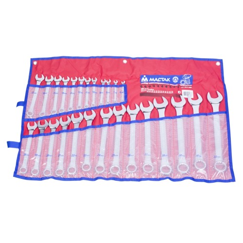 Набор комбинированных ключей МАСТАК 6-32 мм 26 предметов