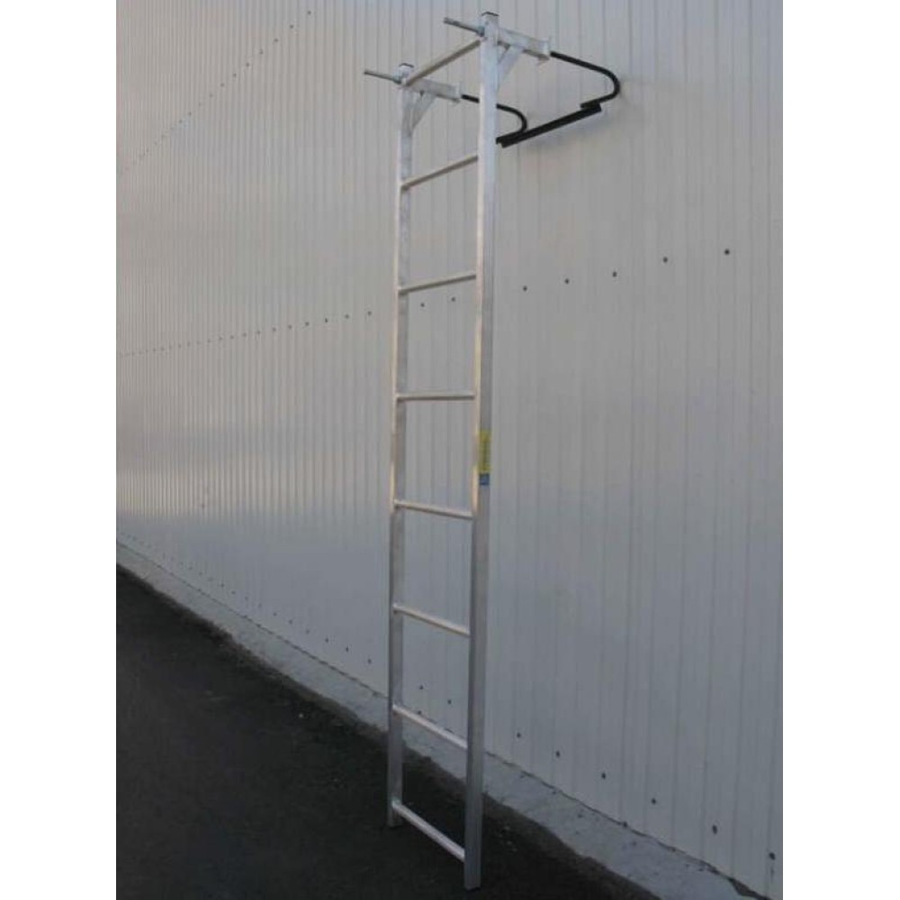 Лестница навесная алюминиевая со стальными кронштейнами MEGAL ЛНАстк - 2,5 (450)