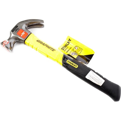 Молоток-гвоздодер STANLEY Graphite curved claw 450г 1-51-505