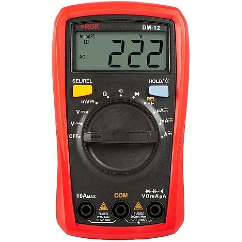 Цифровой мультиметр RGK DM-12 с поверкой