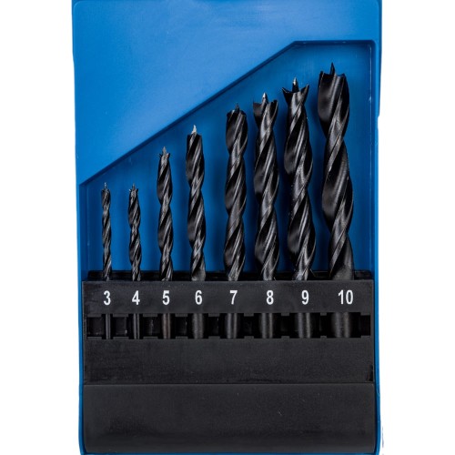 ЗУБР 8 шт: (3-4-5-6-7-8-9-10 мм), М-образная заточка, набор спиральных сверл по дереву, Профессионал (29421-H8)