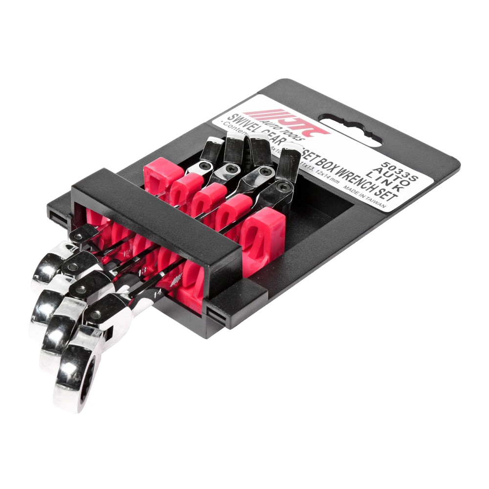 Набор ключей трещоточных 8-14мм накидных шарнирных 4 предметаJTC