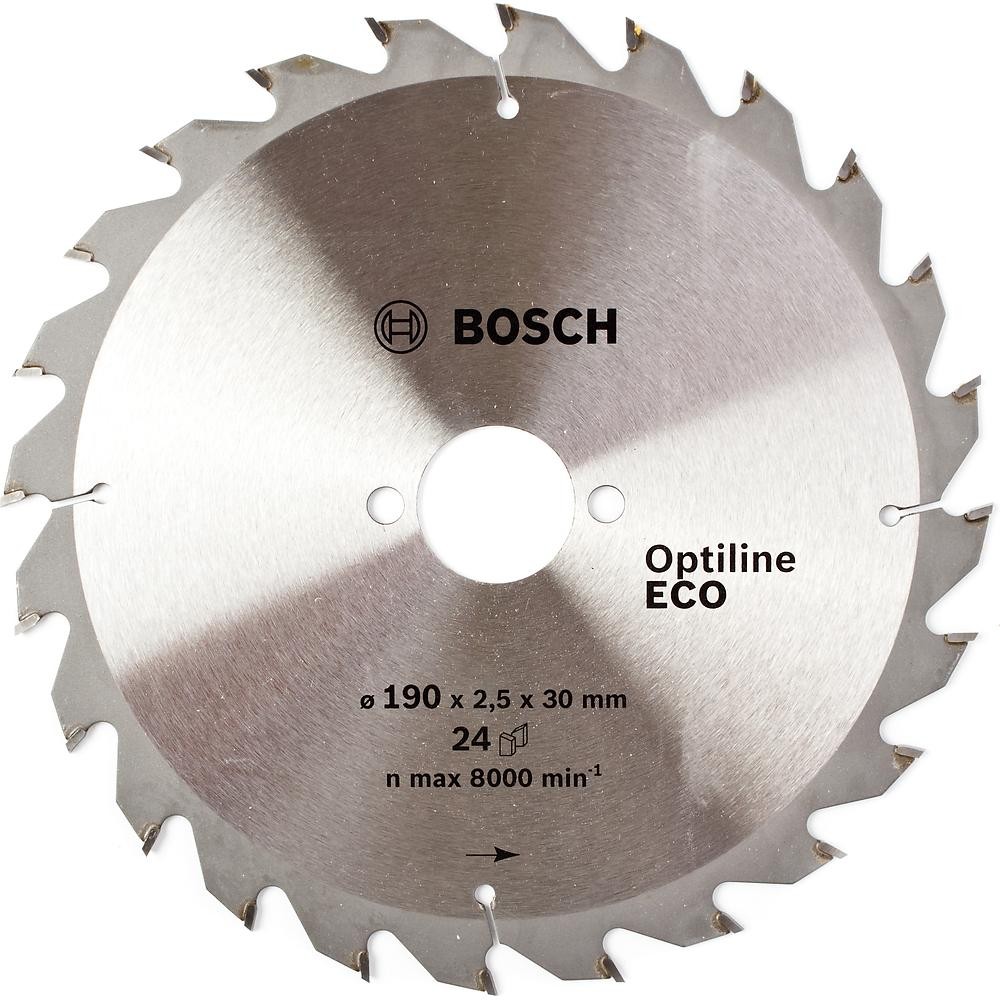 Диск пильный по дереву Bosch Optiline ECO 190х30мм 24T (789)
