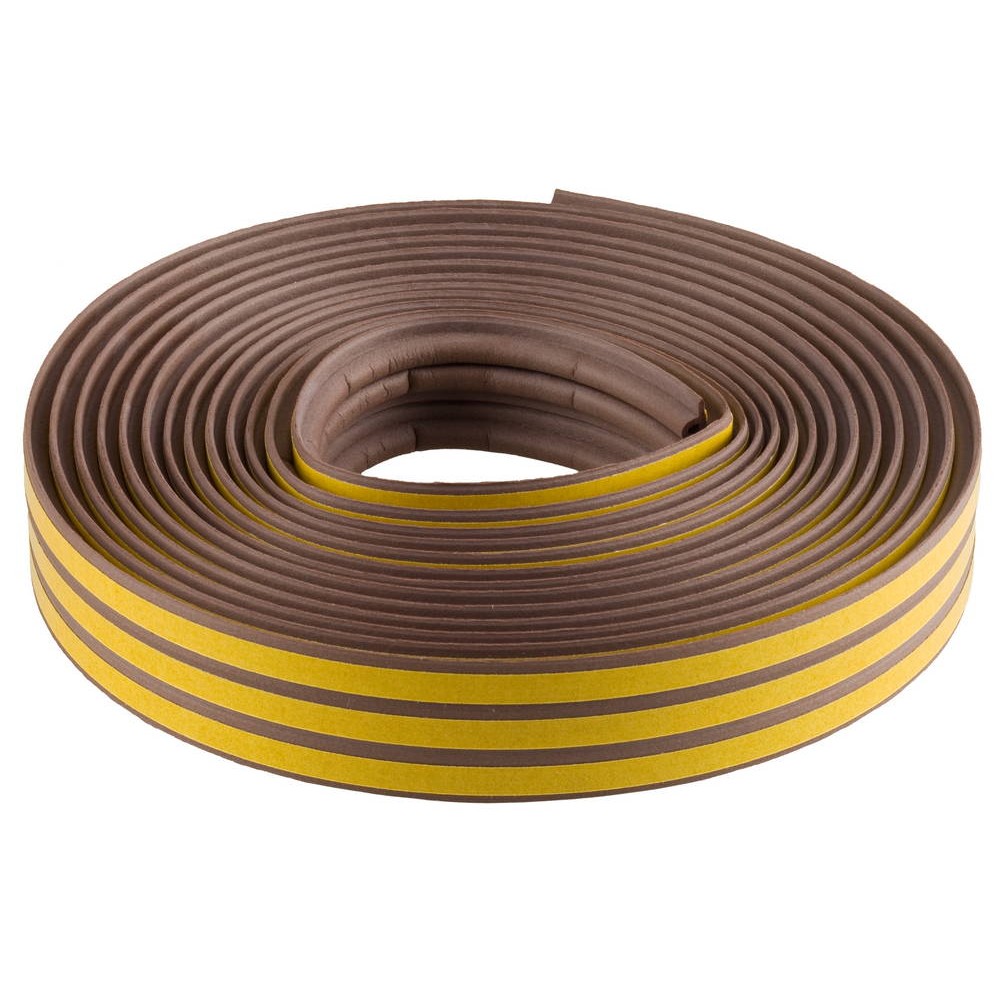 ЗУБР 16 м, P-профиль, коричневый, самоклеящийся резиновый уплотнитель (40932-016)