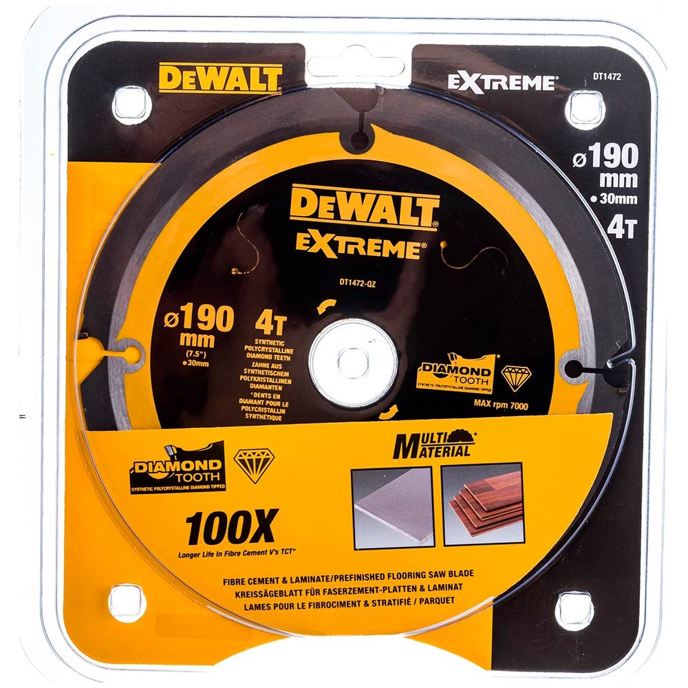 Диск пильный универсальный DeWalt DT1472 190х30мм 4T