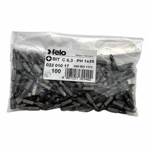 Felo Бита крестовая серия Industrial PH 1X25, 100 шт 02201017