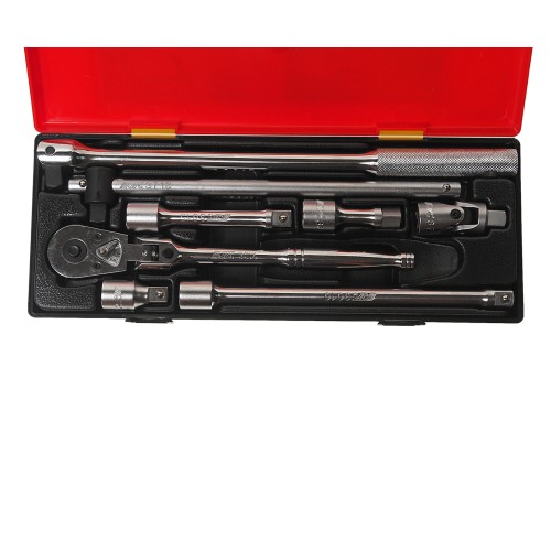 Набор инструментов 8 предметов слесарно-монтажный 1/2" (ключ трещот.,воротки,удлинит.) в кейсе JTC