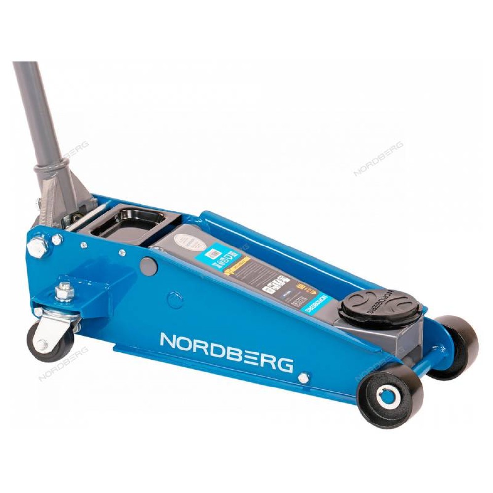 Домкрат подкатной с резиновой насадкой, быстрый подъем NORDBERG N32030 3т