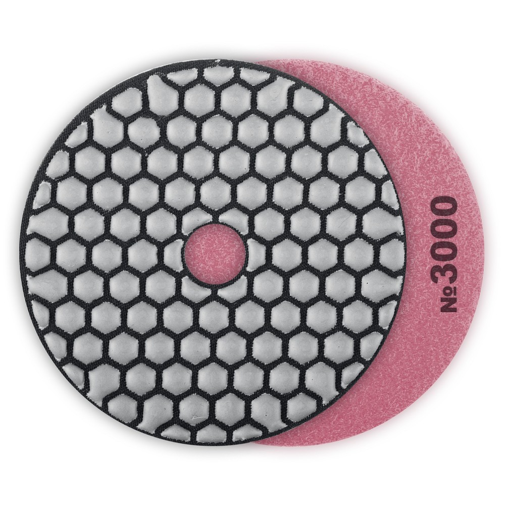 ЗУБР 100 мм, №3000, сухое шлифование, алмазный гибкий шлифовальный круг АГШК, Профессионал (29868-3000)