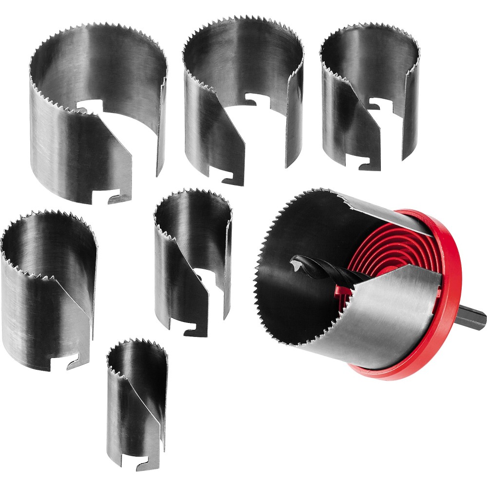 ЗУБР 7 шт, (26-32-38-45-50-56-63 х 42 мм), наборная кольцевая пила по дереву (29593-H7-42)