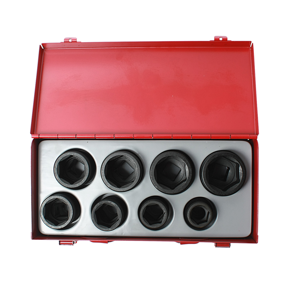 Набор головок торцевых 3/4" 6-ти гранных 21-38мм ударных 8 предметов в кейсе JTC