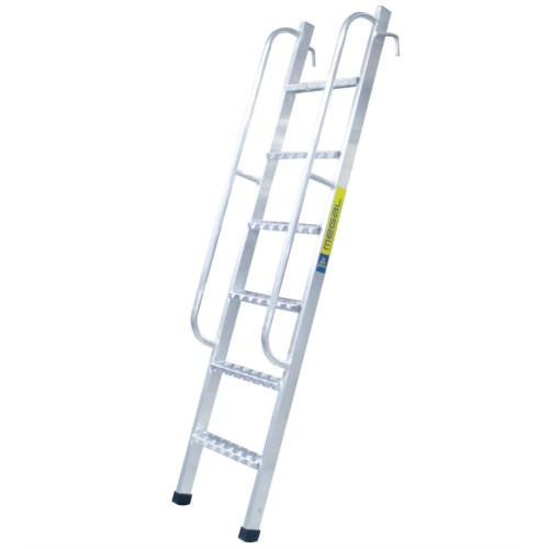 Лестница приставная стеллажная MEGAL ЛПС - 3,5 с поручнями