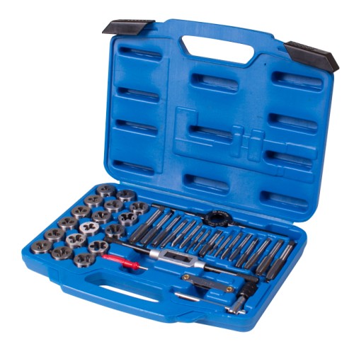 Набор метчиков и плашек KINGTONY SK5 M3-M12, кейс, 39 предметов