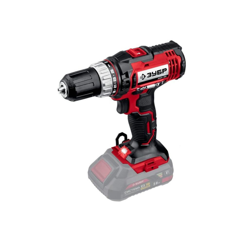 Аккумуляторная дрель-шуруповерт ЗУБР ДШЛ-185 (без акк, без з/у)