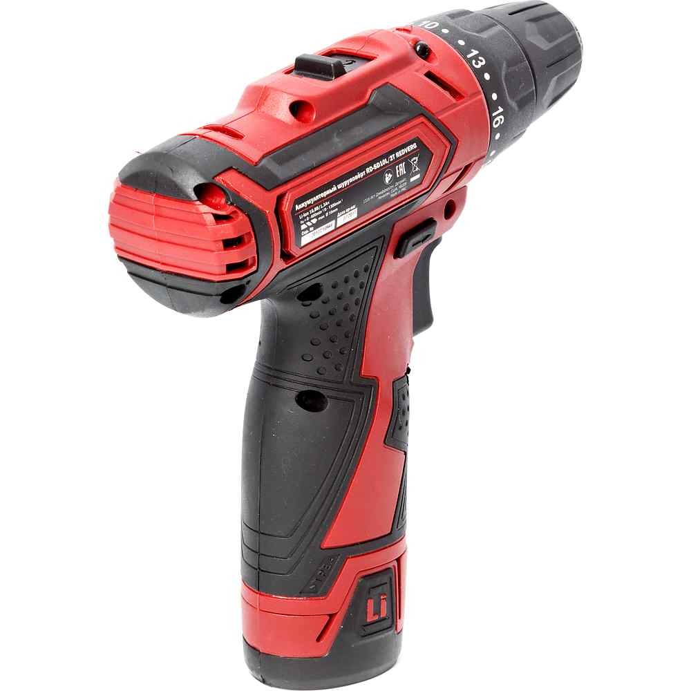 Аккумуляторная дрель-шуруповерт REDVERG RD-SD10L/2T