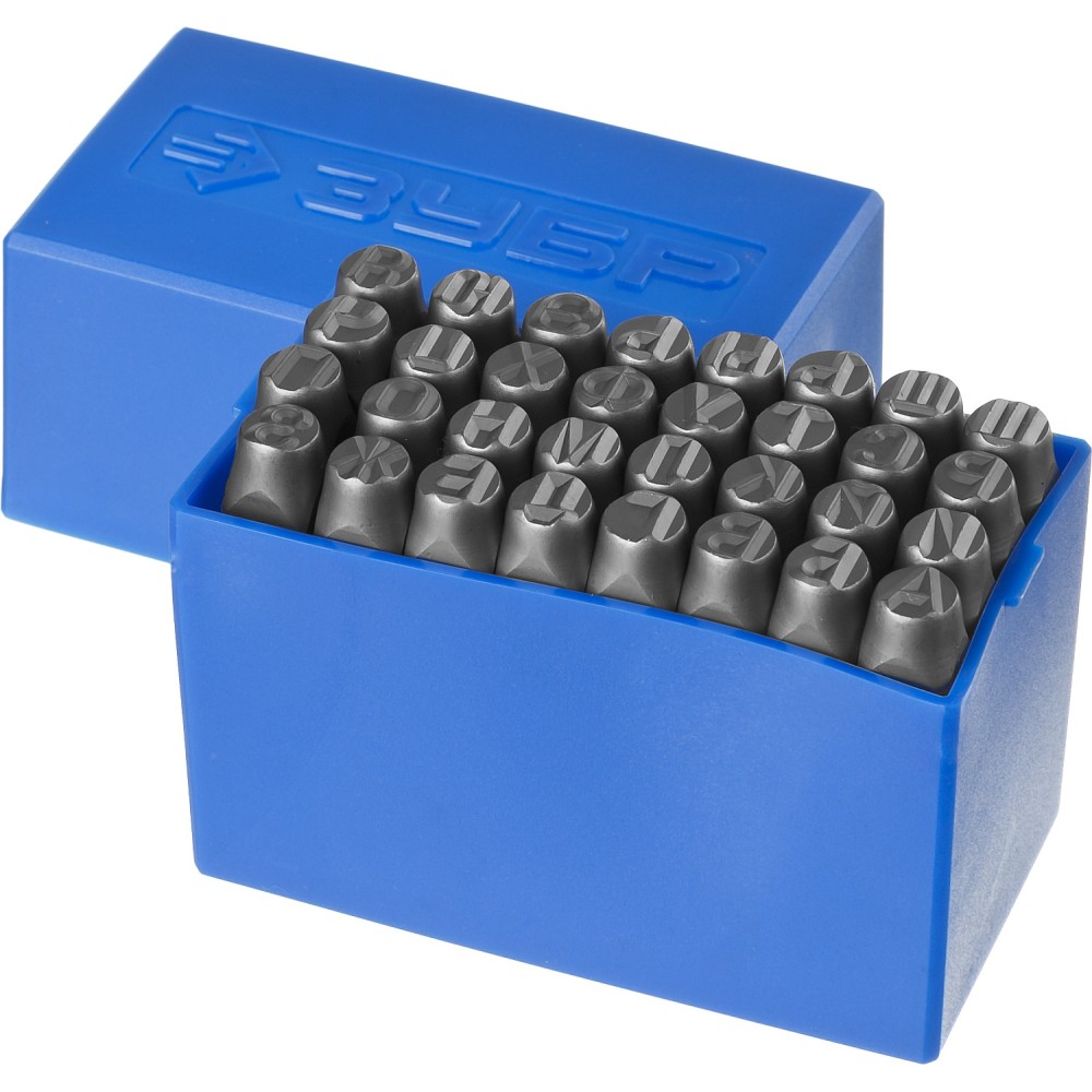 ЗУБР 8 мм, кириллица, штамповочные буквенные клейма, Профессионал (21503-08)