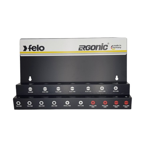 Felo Набор отверток SL/PZ/PH/Tx Ergonic и отверток VDE на стальной стойке, 17 шт 40091743