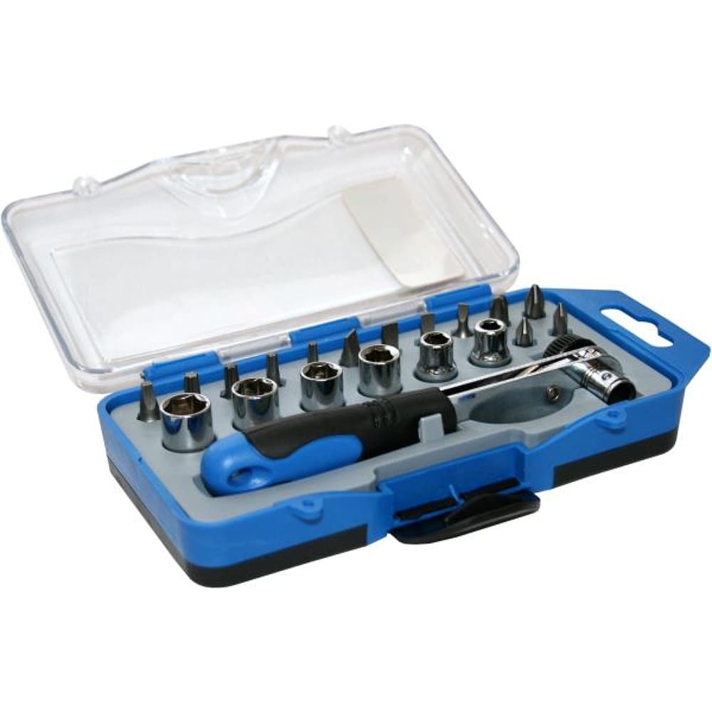 Набор бит и головок с трещеткой Практика 20 предметов (774-566)