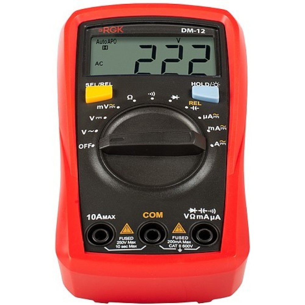 Цифровой мультиметр RGK DM-12 с поверкой