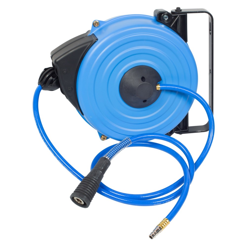 Шланг пневматический на автоматической катушке 8х12 мм, 10 м, полиуретановый, резьба 1/4" KING TONY