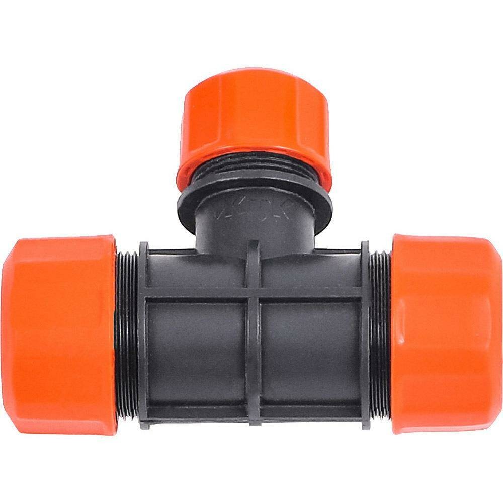 Тройник для шланга ЖУК цанговый 1/2" - 3/4" - 3/4"