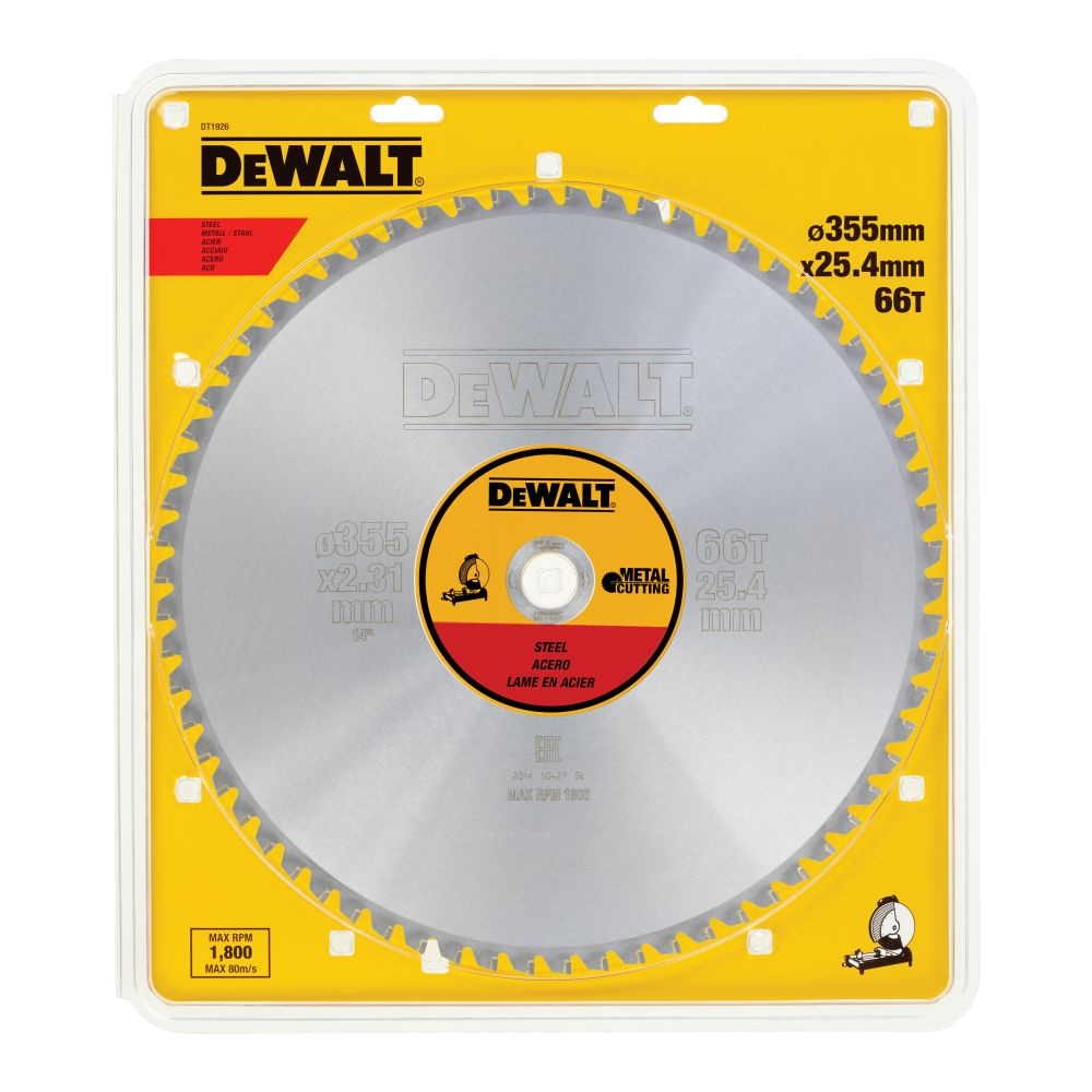 Диск пильный по металлу DeWalt METAL CUTTING DT1926 355х25.4мм 66T