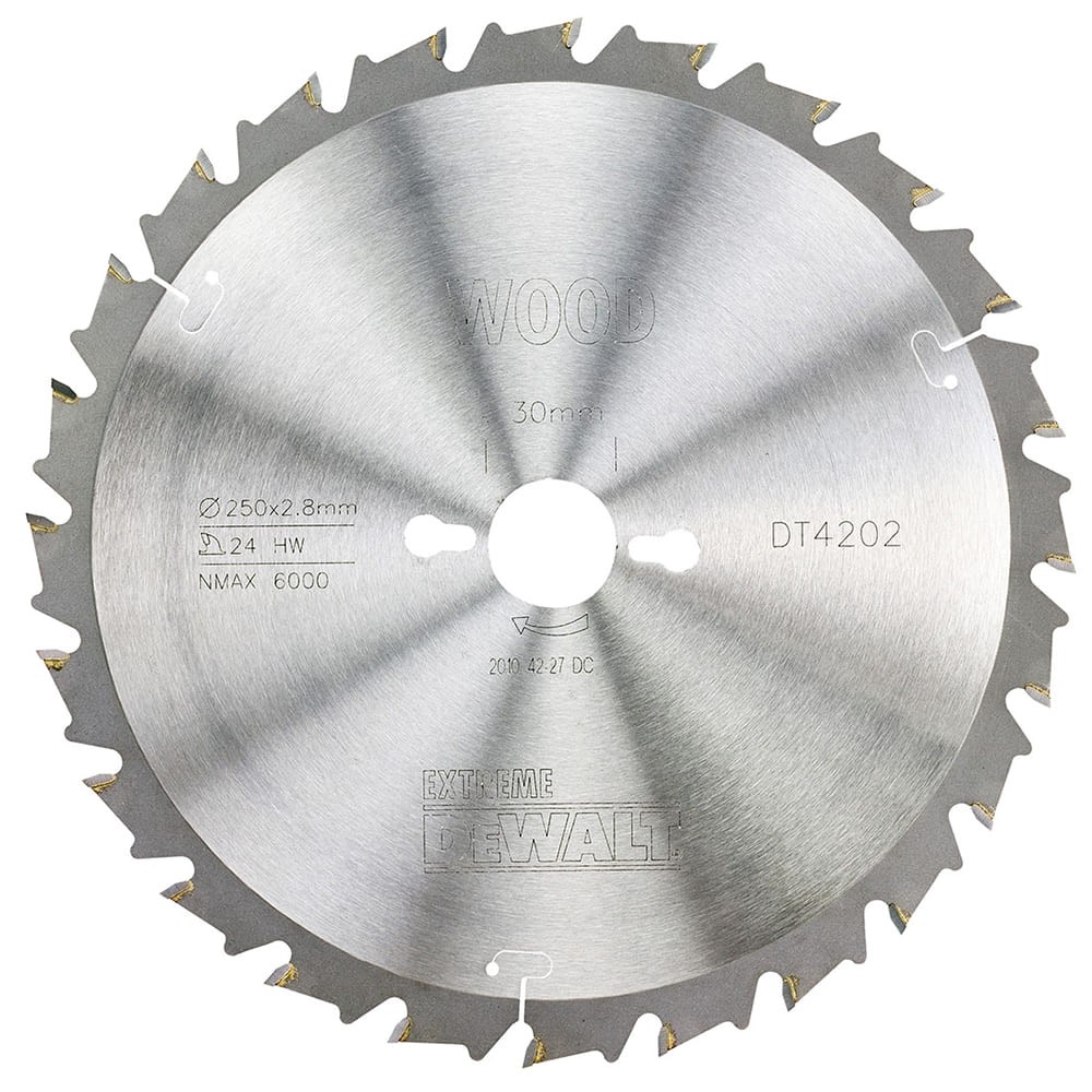 Диск пильный по дереву DeWalt CONSTRUCTION DT4202 250х30мм 24T