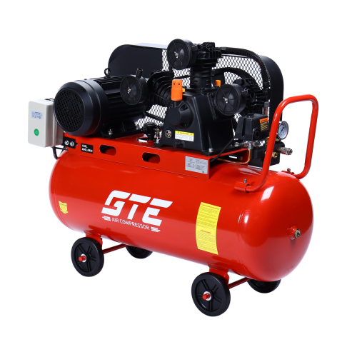 Компрессор пневматический 380В 3.0кВт 8атм. 400л/мин. ресивер-100л ременной GTE