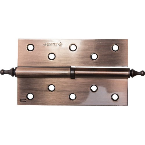 ЗУБР 125 х 75 х 2.5 мм, разъемная, правая, цвет старая медь (AC), 2 шт, карточная петля (37605-125-6R)