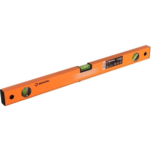 Уровень алюминиевый «Магнитный» 600мм 3 глазка фрезерованный Вихрь