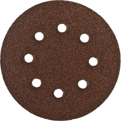 Круг шлифовальный ЗУБР _СТАНДАРТ_ из абразивной бумаги на велкро основе, 6 отв., Р40, 150мм, 5шт