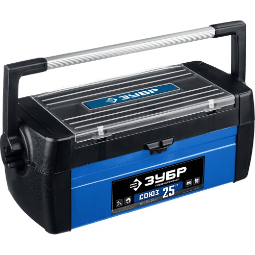 ЗУБР СОЮЗ-25, 640 x 250 x 240 мм, (25_), металлический ящик для инструментов, Профессионал (38151-25)