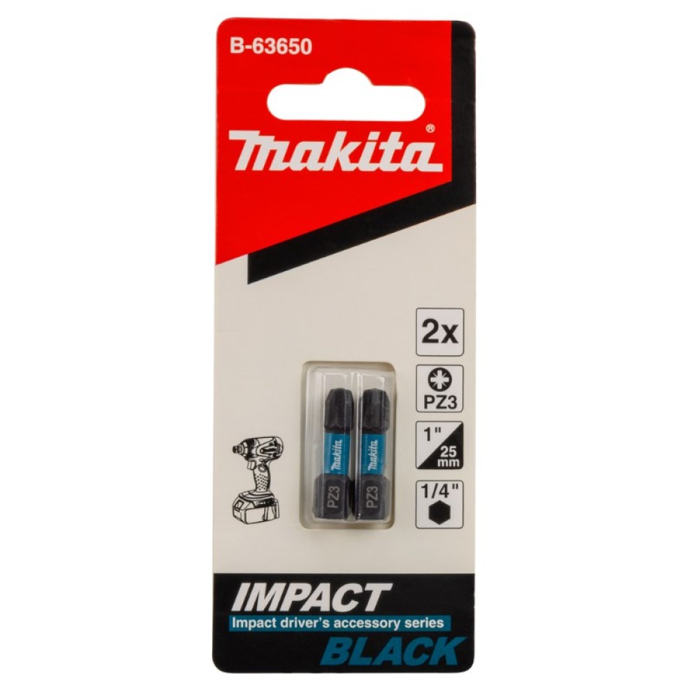 Бита Makita PZ3x25мм 2шт (B-63650)