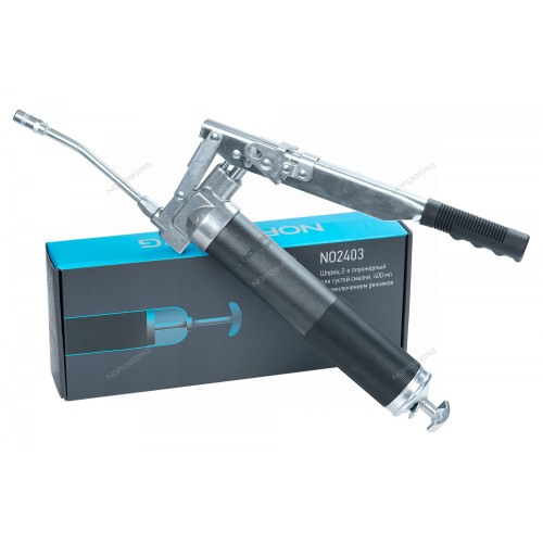 Шприц двухплунжерный для густой смазки, с переключением плунжеров, 400 мл NORDBERG NO2403