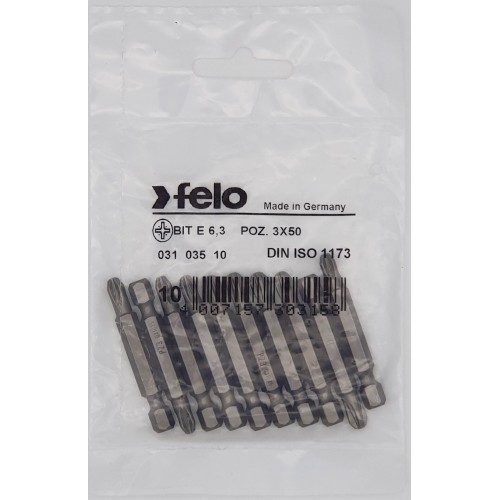 Felo Бита крестовая серия Industrial PZ 3X50, 10 шт 03103510