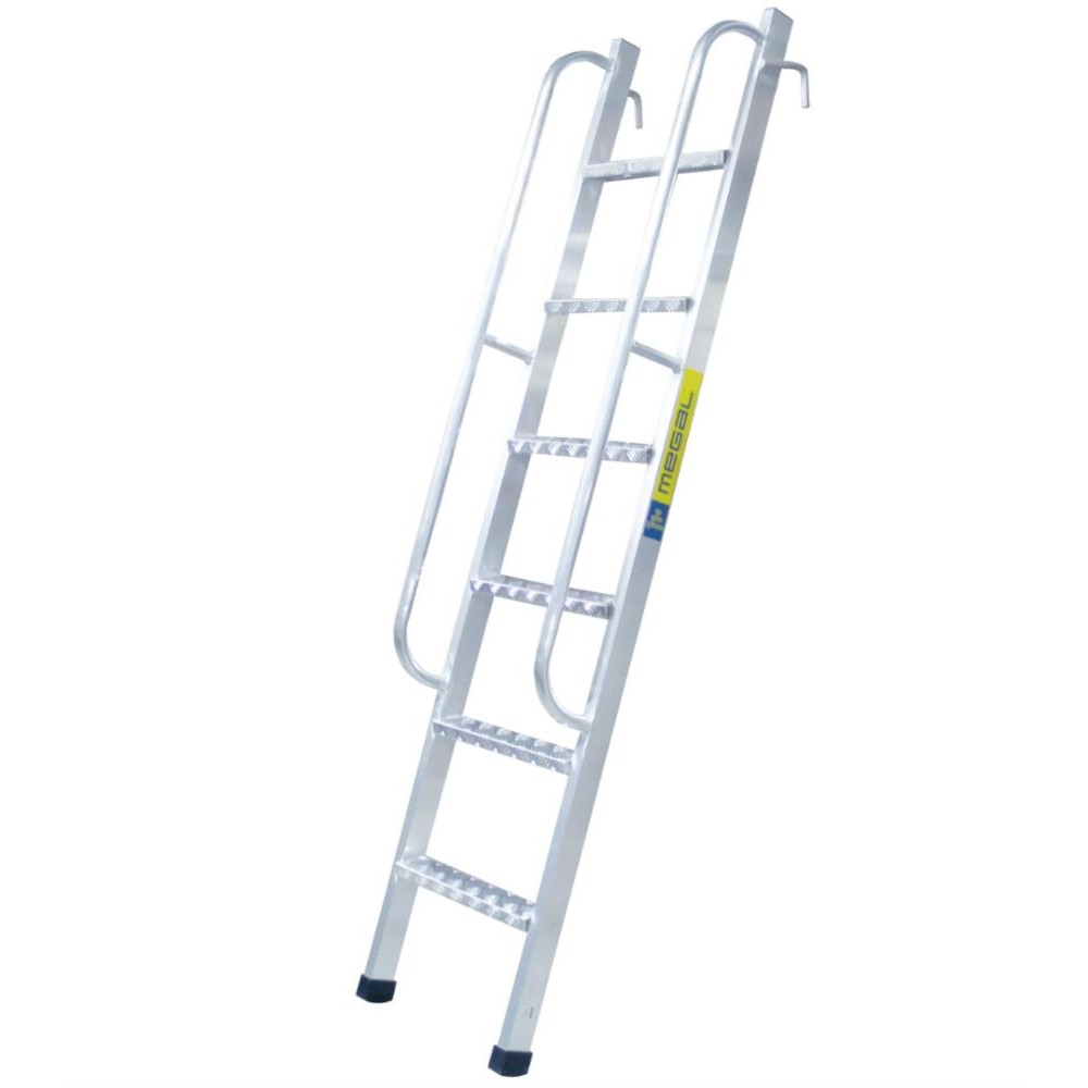 Лестница приставная стеллажная MEGAL ЛПС - 3,0 с поручнями