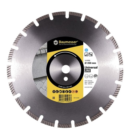 Диск алмазный по бетону Distar Baumesser Uni Plus 1A1RSS/C3-H 350x25.4мм (9024)
