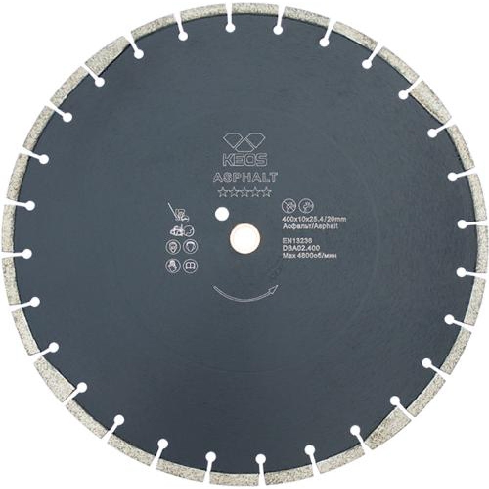 Диск алмазный KEOS Professional сегментный (асфальт) 400мм/25,4/20 (DBA02.400)