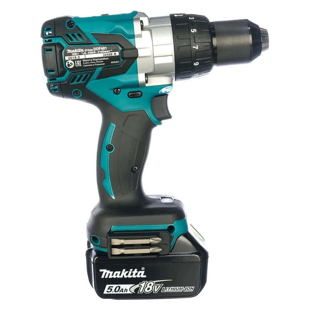 Аккумуляторная дрель-шуруповерт Makita DDF481RTE