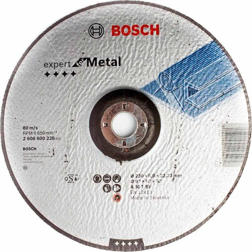 Круг шлифовальный по металлу Bosch Expert for Metal 230х6x22.2мм