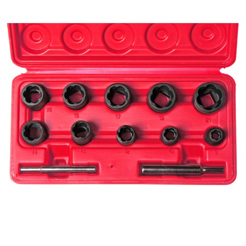 Набор головок для поврежденных болтов и гаек 8-21мм 12 предметов в кейсе JTC