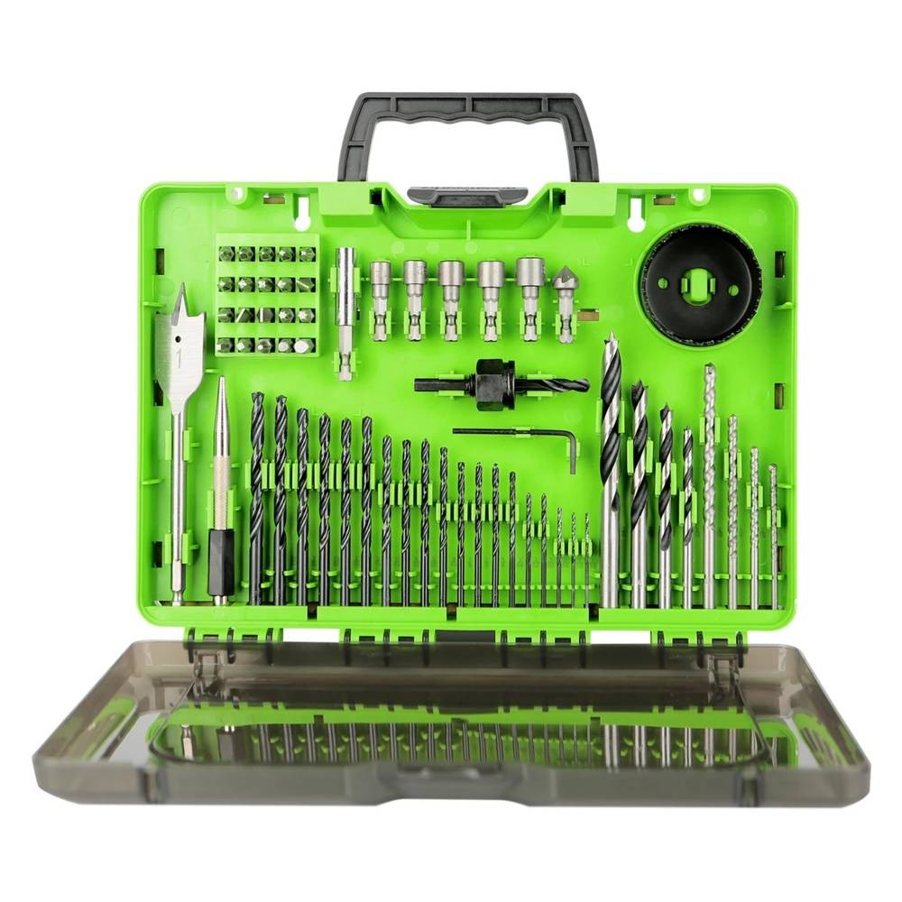 Набор сверл, бит и насадок Greenworks 60 предметов (507)
