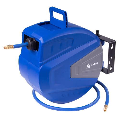 Шланг пневматический 10х15 мм, 30 м, на автоматической катушке, полиуретановый, резьба 1/4" МАСТАК 6