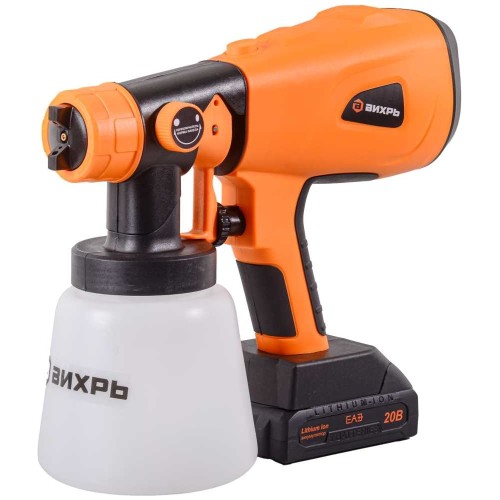 Краскопульт аккумуляторный АКП-20Li Вихрь (в комплекте 1 АКБ и ЗУ)