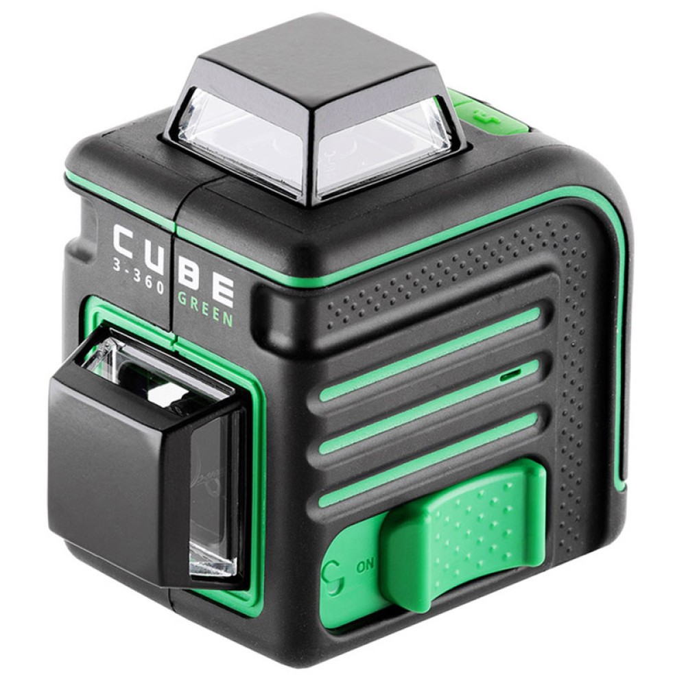 Лазерный уровень ADA Cube 3-360 GREEN Basic Edition + Штатив-штанга ADA SILVER PLUS в комплекте с треногой