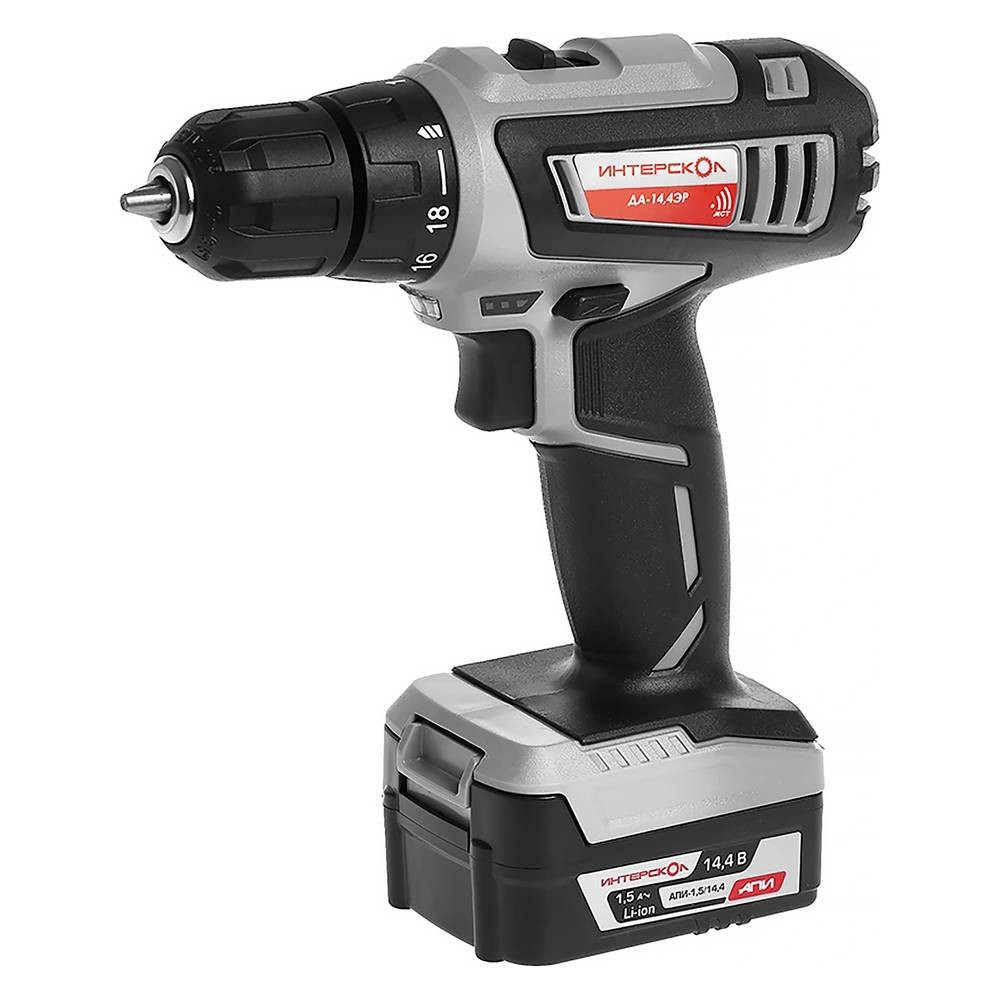 Аккумуляторная дрель-шуруповерт ИНТЕРСКОЛ ДА-14,4ЭР 435.0.2.00