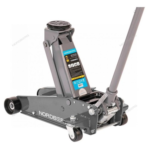 Домкрат подкатной с резиновой насадкой, быстрый подъем NORDBERG N32030G 3т